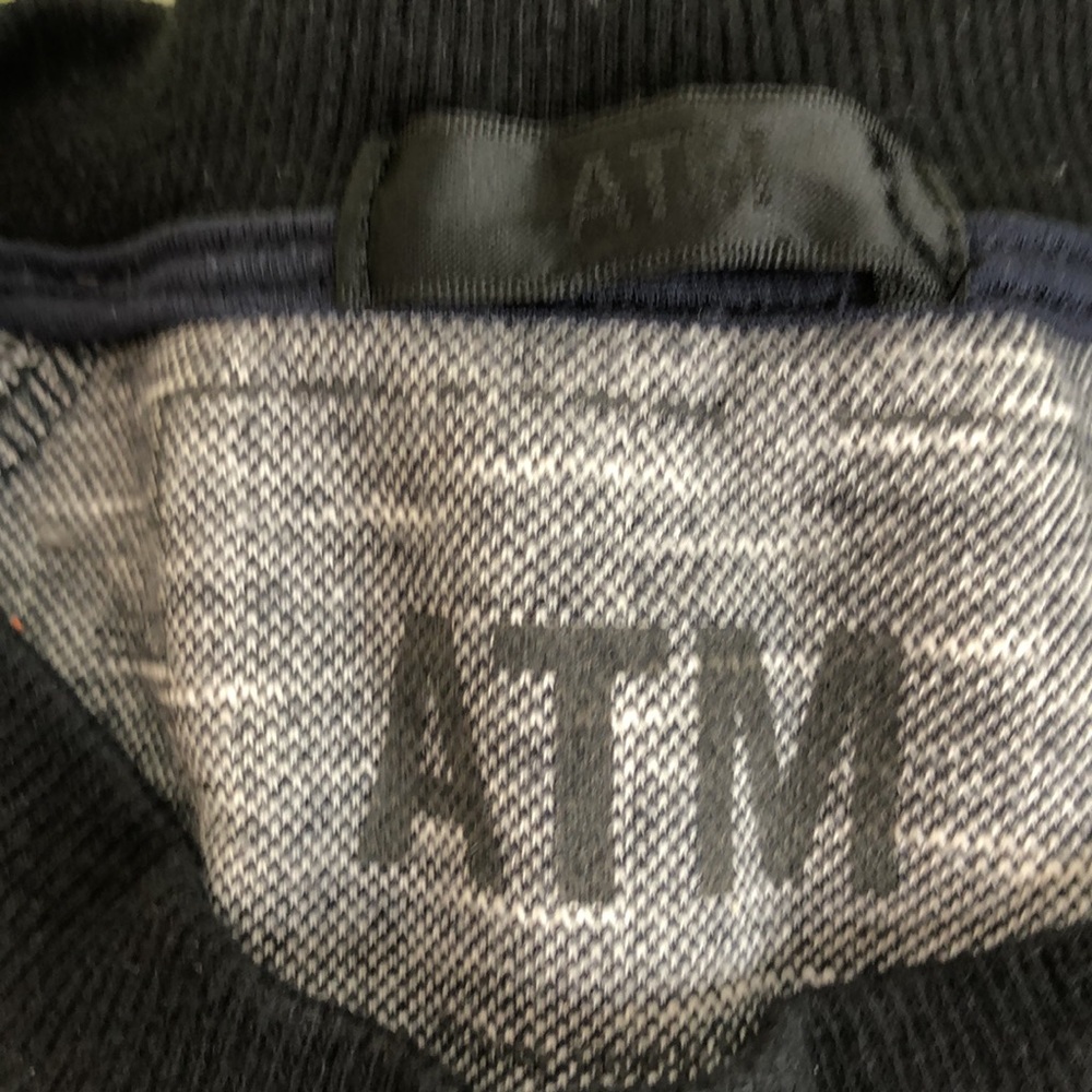 ATM Baseball Dress Black PinstripePattern Large Pockets - Picture 3 of 4
